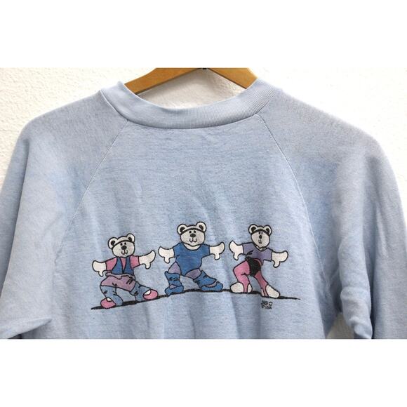 Vintage Teddy Bear Aerobics Sweatshirt Small - Picture 2 of 6